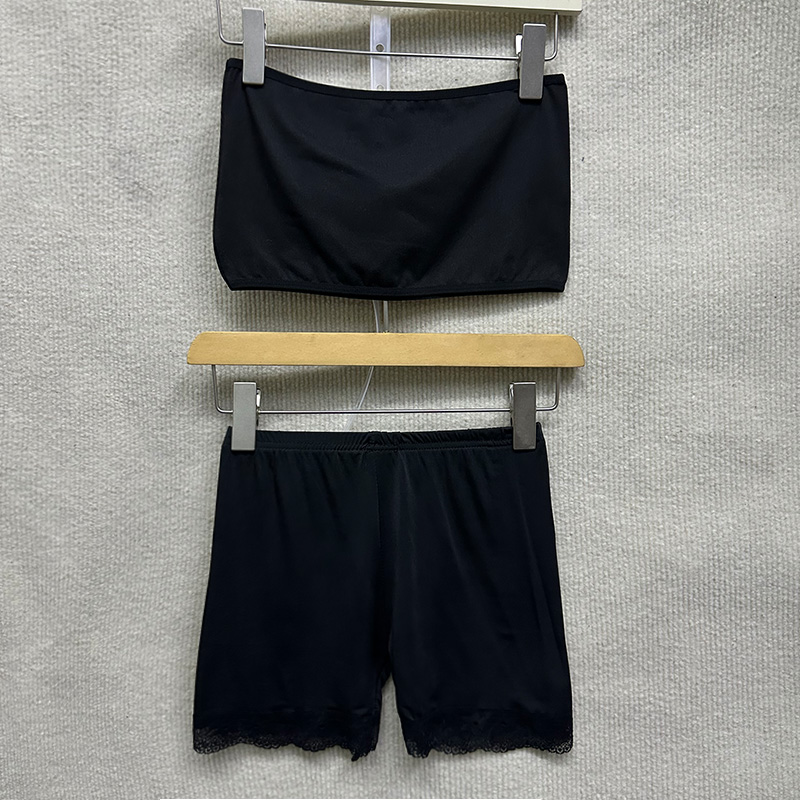 抹胸+防走光打底裤短裤两件套