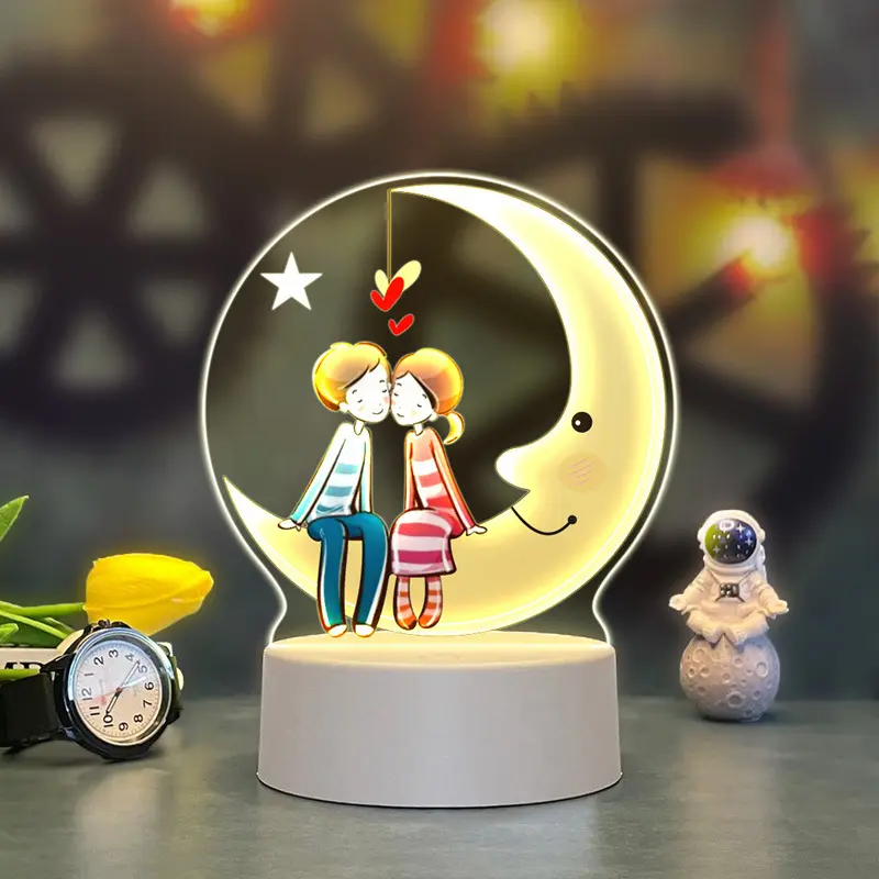 网红ins送女生男友生日礼物特别实用台灯创意3D小夜灯情人节礼品