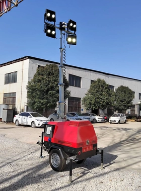 SDBM移动照明灯塔 7米消防应急防汛施工抢险救援手摇升降照明灯车