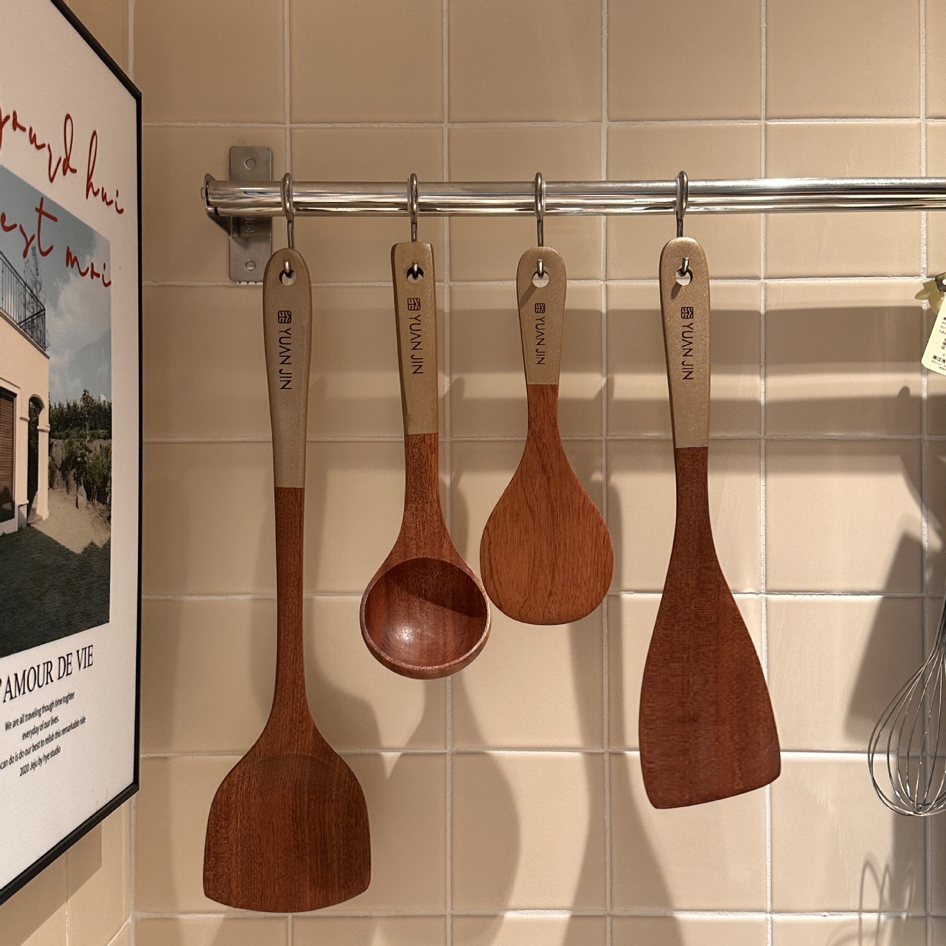 德国进口乌檀木铲锅铲不粘锅炒菜铲子家用食品级木头锅铲汤勺炒勺