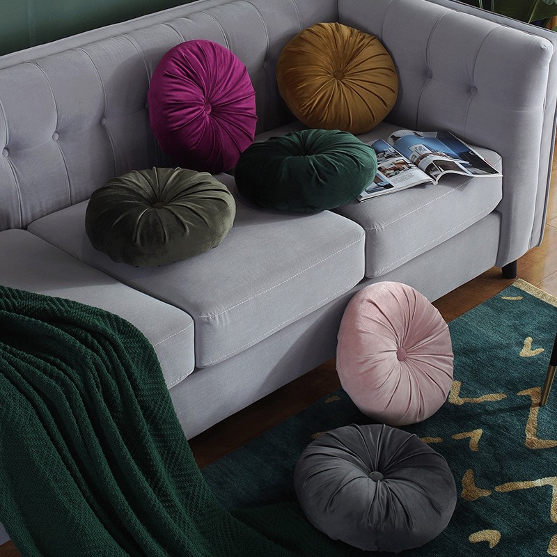 进口南瓜抱枕轻奢风家用卧室小抱枕飘窗绒布靠枕高级感床头ins含