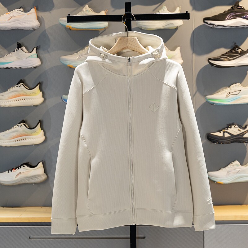 李宁外套男子2026春季新款专业篮球系列宽松开衫连帽卫衣AWDW039