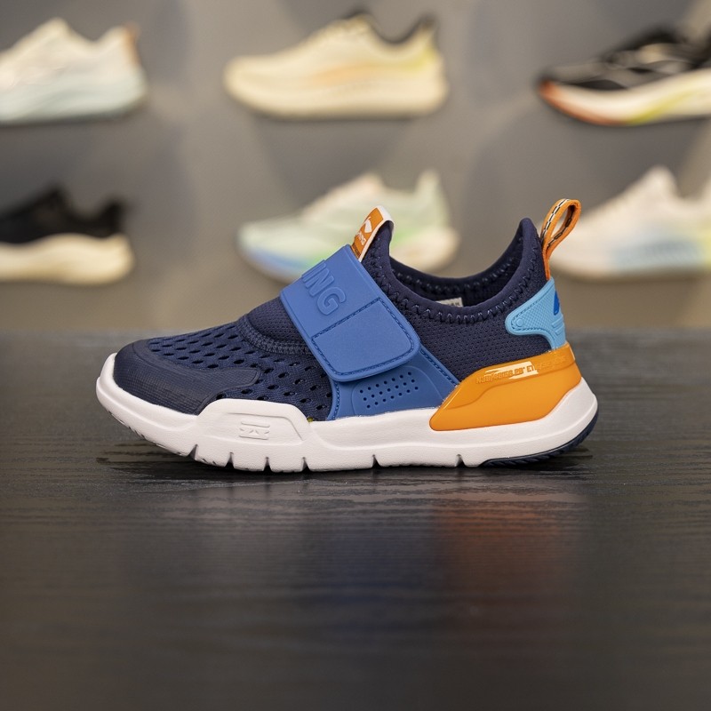 李宁男女小童一脚蹬运动鞋2025新款网面透气减震回弹网鞋YKNU040,运动鞋new,运动休闲鞋,淘宝优惠券,粉丝福利购,淘宝优惠卷