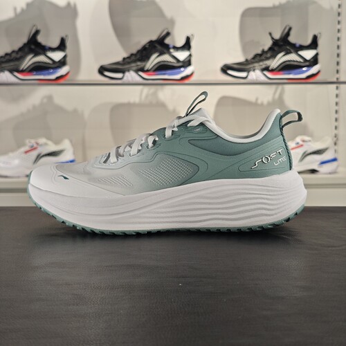 李宁休闲鞋2024夏季新品SOFT LITE男子网面透气运动鞋AGLU161