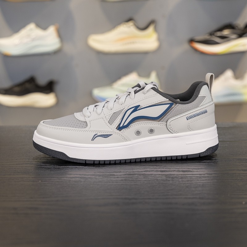 李宁男子海川板鞋2023春季新款潮流百搭经典休闲鞋小白鞋AGCT377,运动鞋new,运动休闲鞋,淘宝优惠券,粉丝福利购,淘宝优惠卷