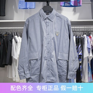 运动潮流系列宽松翻领外套ASHU547 新品 李宁男子休闲衬衫 2024秋季