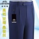 免烫宽松直筒高腰中老年休闲长裤 薄款 男夏季 老爷车双褶桑蚕丝西裤
