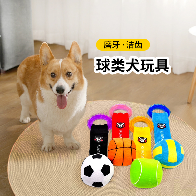 tpr刺圈响纸发声球可爱玩具磨牙洁齿啃咬狗玩具 宠物拉拽互动用品