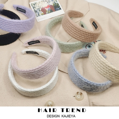 温柔毛线发箍针织宽边网红头饰