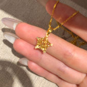 重生小元 爆闪金色织梦星镂空星星项链 国潮风 宝paula时序 新中式