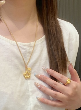 重生小元宝paula时序福牌有钱花毛衣女款项链生日礼物纪念日R020