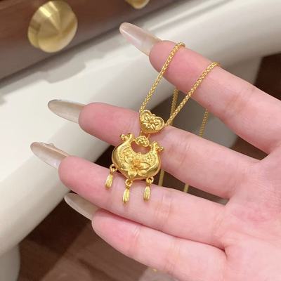 paula时序 新中式国潮风丨百合如意锁包项链 Y032