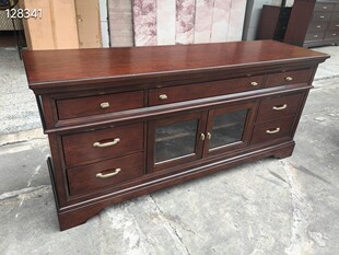 外贸原单进口餐边柜2661100标准美式 P1环保板贴樱桃 北美鹅掌楸