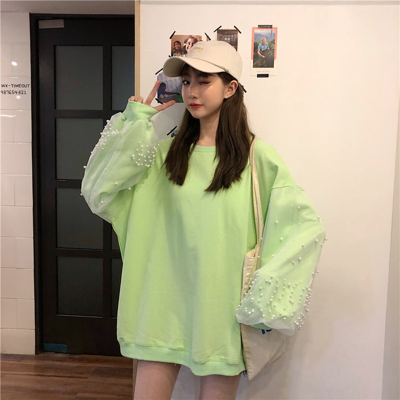 2019 Autumn new pattern Mid length version Easy Sense of design Jacobs Nail bead Mosaic Bubble Long sleeve Sweater Women's wearin the Women's clothing/Boutique , Sweater/Fleece  category - from Buy2taobao.com to provide professional Taobao agent buy service