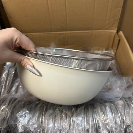 颜一好物 304不锈钢洗菜盆沥水篮家用厨房料理拌菜洗菜沙拉和面盆