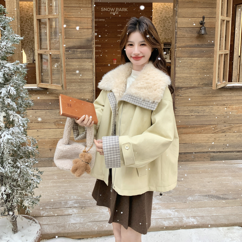 新款大货已出蛋白皮毛毛90绒内胆羽绒服2665-P345控518，女装羽绒服，拾菱