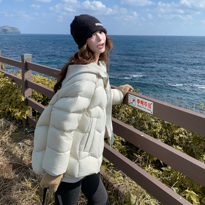 新款 大货已出 带针织披肩帽子90绒羽绒服2656-P315控468图片