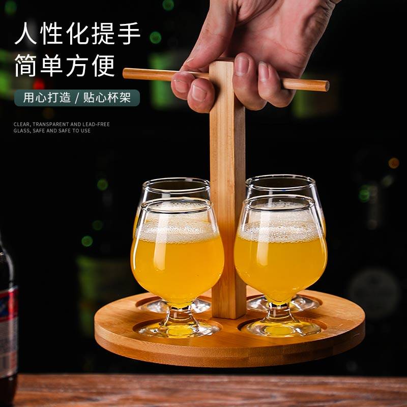 欧式精酿啤酒杯果汁透明
