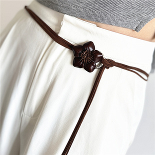 古风腰绳系带汉服流苏编织腰带女配裙子装饰皮绳连衣裙收腰皮带