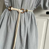 文艺连衣裙子配饰女士民族风编织腰带棉麻绳百搭装 饰腰链系带裙带