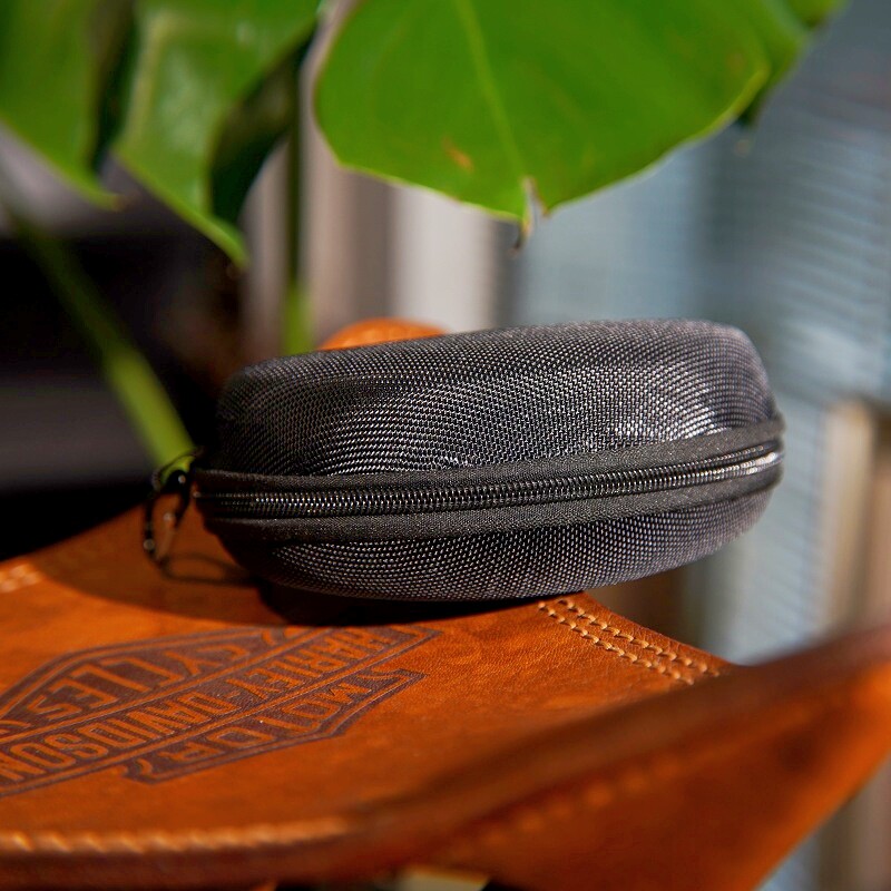 抗压轻巧户外运动便携牛津布挂钩拉链盒黑色大号太阳镜墨镜眼镜盒