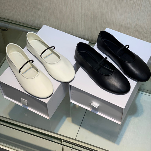 ANDS MB THE ROW 外贸女鞋真皮玛丽珍鞋平底芭蕾单鞋超软底晚晚鞋