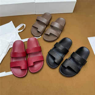ANDS MB THE ROW 罗马一字拖真皮软厚底凉拖鞋女外穿夏勃肯鞋半拖