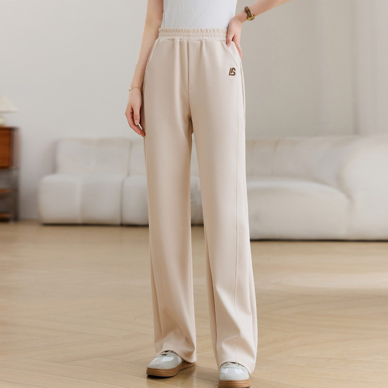 直筒裤女2026新款春季小个子显瘦长裤运动休闲垂感高腰阔腿卫裤子