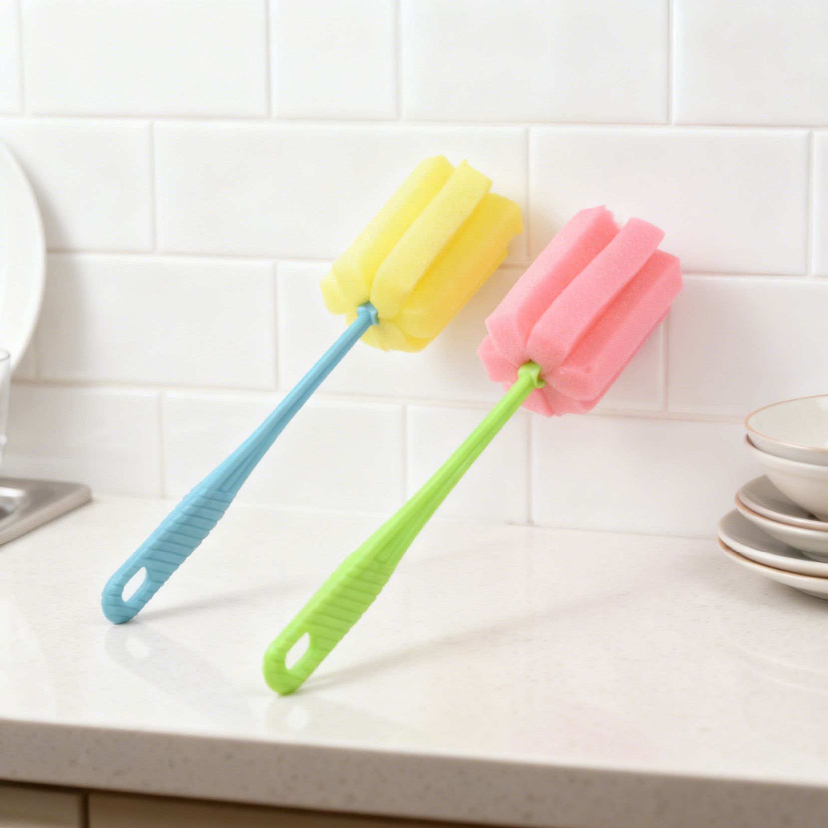 家用海绵刷长柄杯刷奶瓶刷茶杯洗杯刷子清洁玻璃杯长瓶刷瓶子神器,家庭/个人清洁工具,杯刷/瓶刷,淘宝优惠券,粉丝福利购,淘宝优惠卷