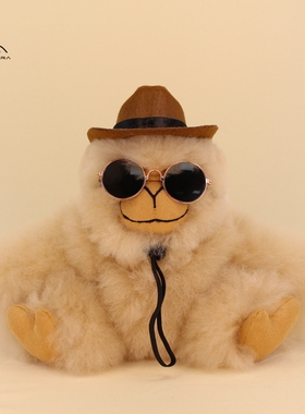 INCACULTURA品牌秘鲁进口PERU猴子羊驼毛alpaca网红毛绒玩具