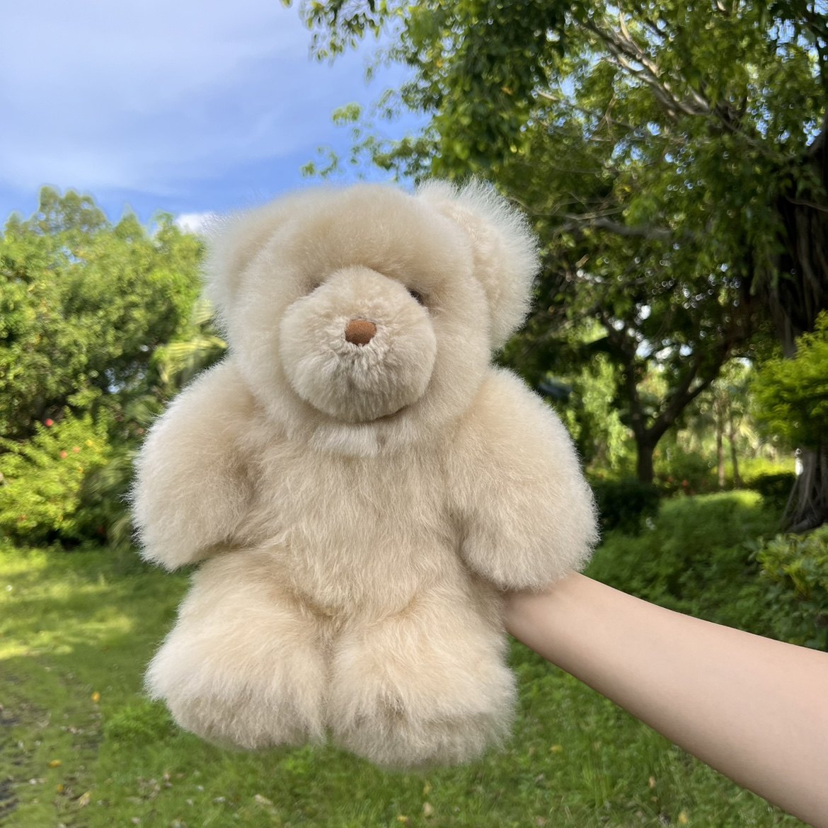 秘鲁进口羊驼毛毛熊公仔oso泰迪熊teddy可爱alpaca手感柔软