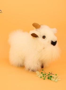 INCACULTURA品牌秘鲁PERU进口婴羊驼毛公仔毛绒玩具山羊绵羊羚羊