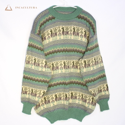 秘鲁进口羊驼毛衣羊驼毛圆领