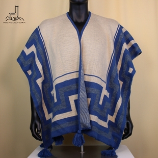 PERU秘鲁进口羊驼毛ALPACA手工披肩柔软保暖外搭南美图腾春秋女款