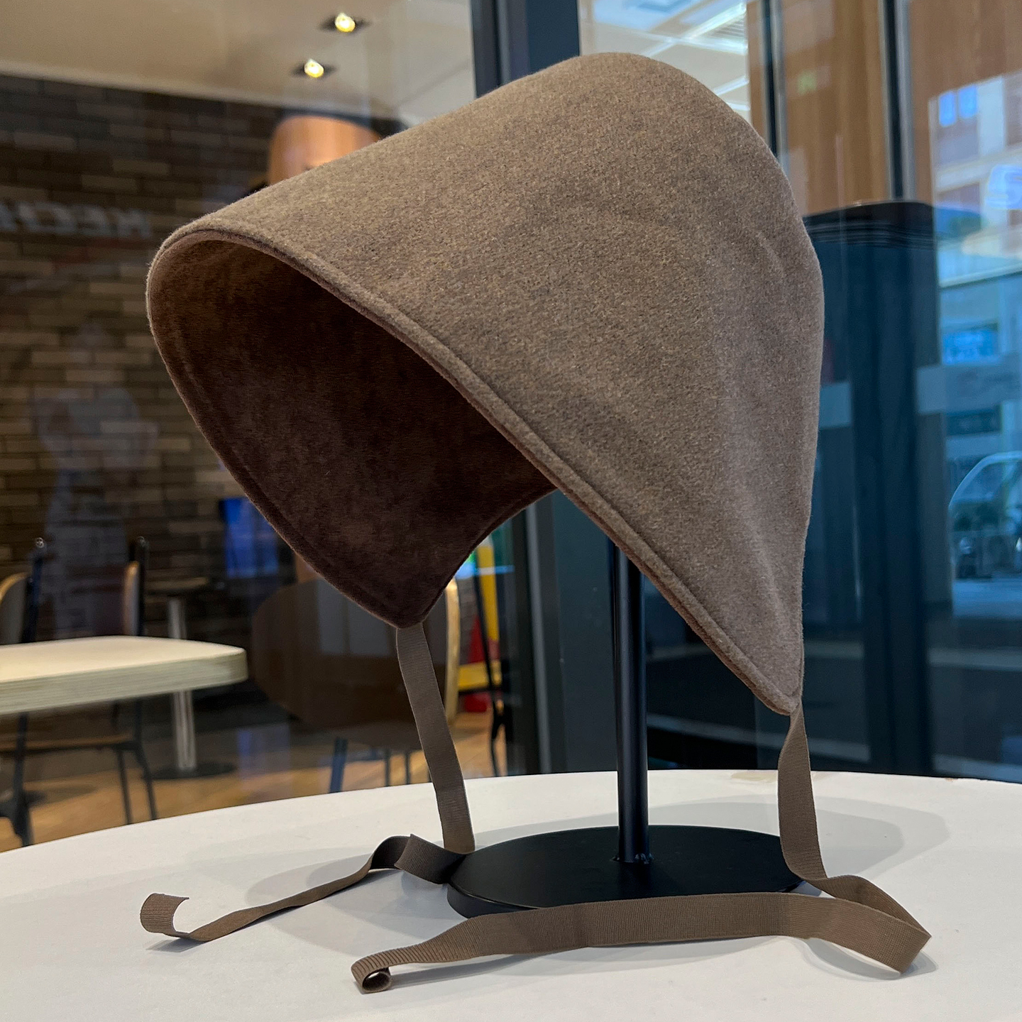 秋冬版系带渔夫帽秋冬双面可戴