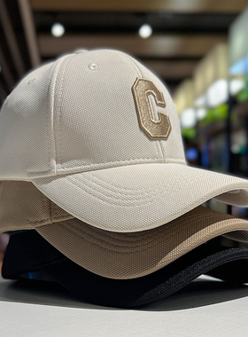 棒球帽男女硬顶深顶ins潮牌字母C鸭舌帽春夏季显脸小遮阳帽子百搭