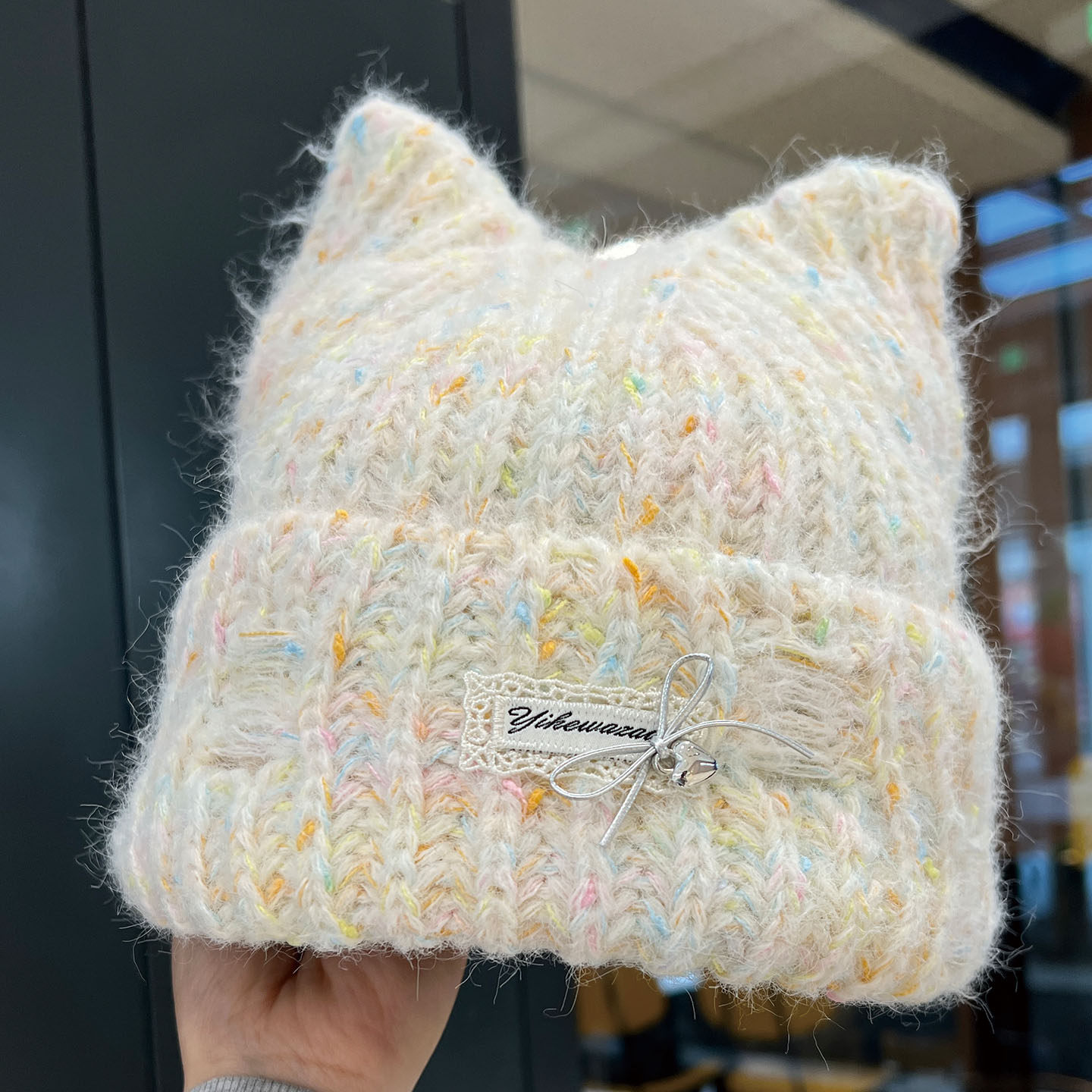 猫耳朵加厚保暖护耳针织帽