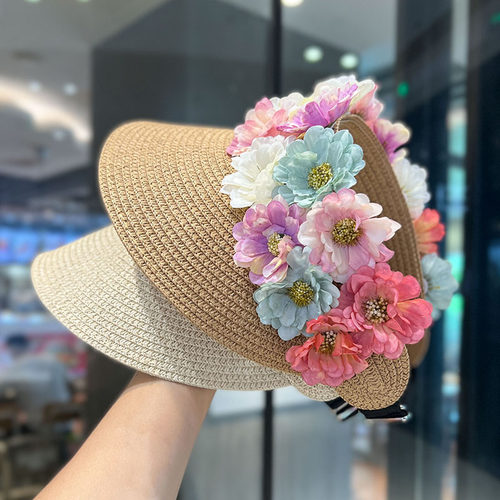 空顶帽遮阳帽海边休闲女春夏季