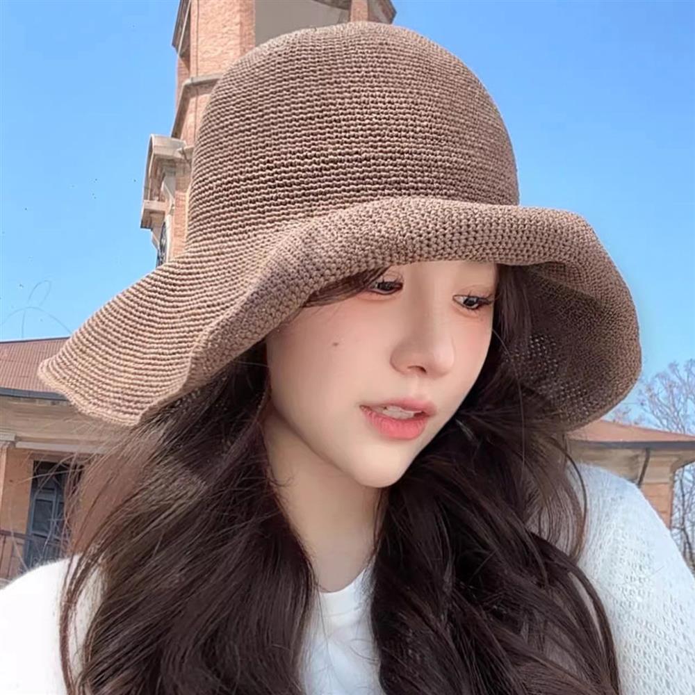夏季女款大檐防晒海边渔夫草帽