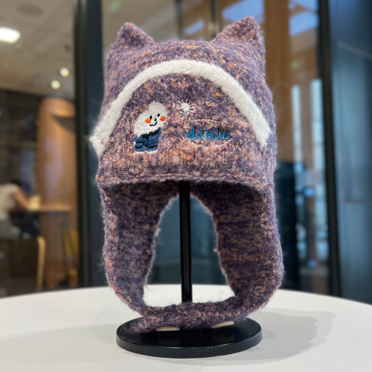 韩系猫耳针织护耳帽秋冬保暖女款