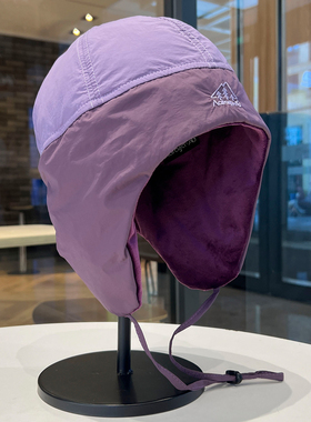 日系户外刺绣护耳保暖飞行帽女电动车可戴头盔帽子骑车加绒内胆帽