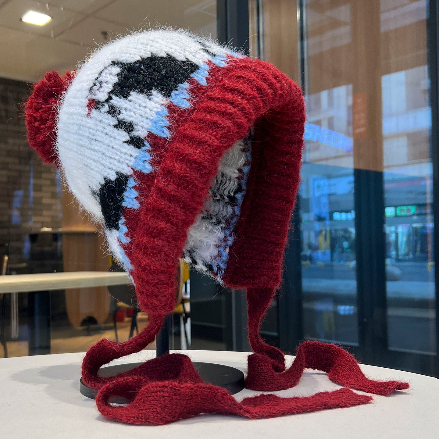 可爱企鹅针织帽子女冬季保暖护耳防寒套头帽费尔岛风绑带毛线帽潮,服饰配件/皮带/帽子/围巾,帽子,淘宝优惠券,粉丝福利购,淘宝优惠卷