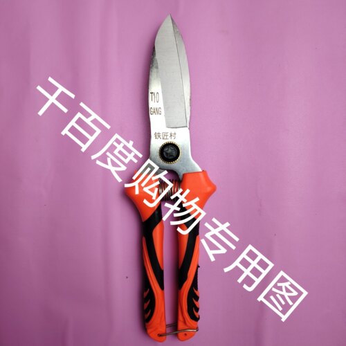蒜剪修枝剪羊毛剪尖头直把弹簧剪