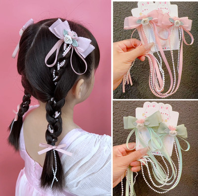 儿童花朵蝴蝶结编发发带