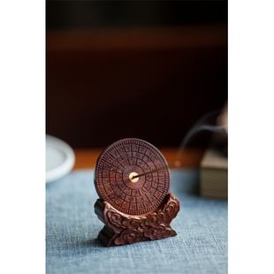 海南黄花梨仿故宫款日晷香插线香插置书案辅以香事文玩木雕收藏品