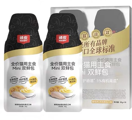 送鸡胸肉wanpy顽皮主食双鲜包猫罐头增肥猫咪零食妙鲜猫湿粮餐包