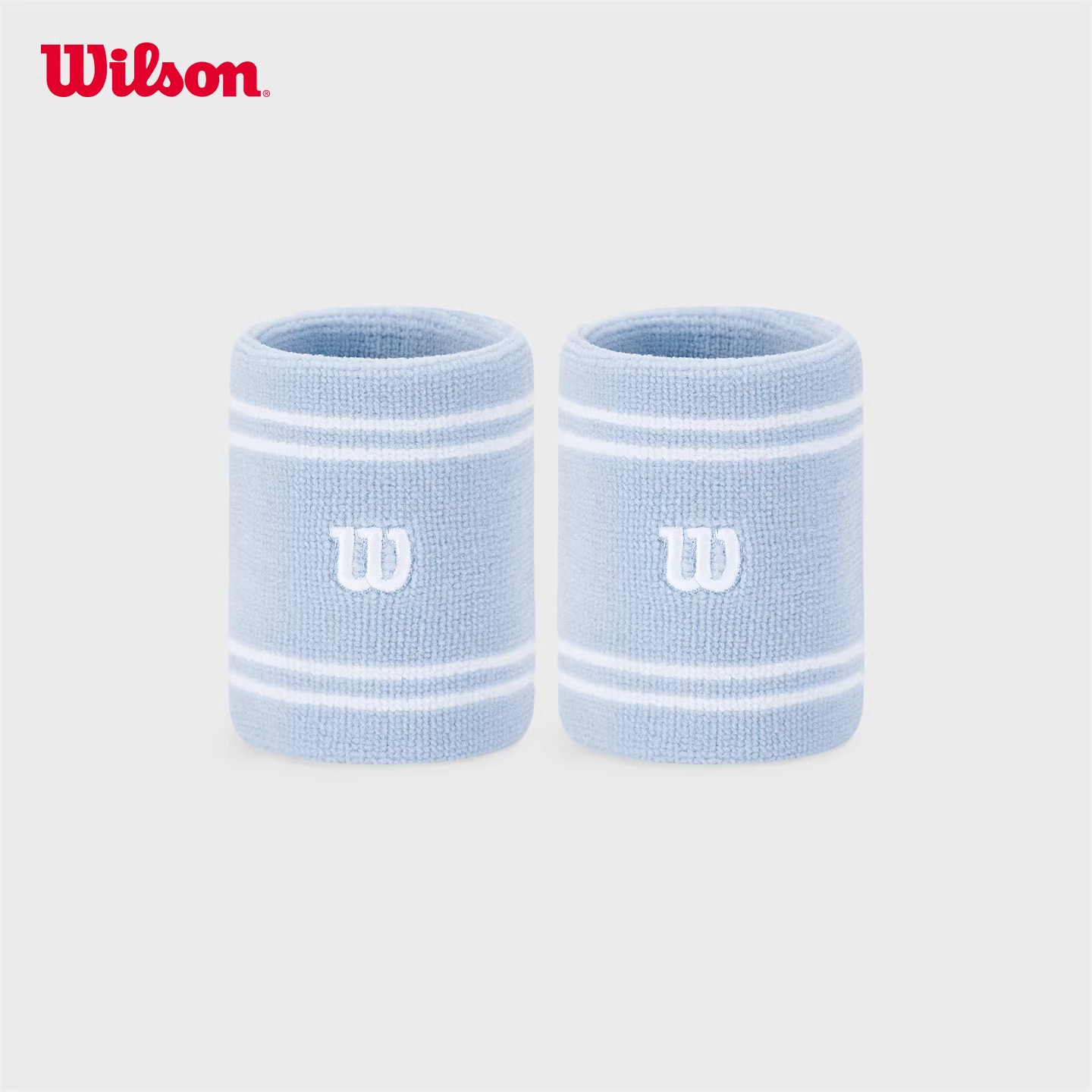 Wilson威尔胜运动护腕条纹健身训练跑步运动手腕保护网球运动蓝色