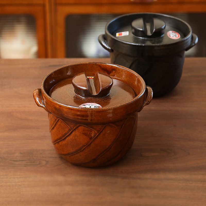 萬古燒復古陶土高款米飯鍋