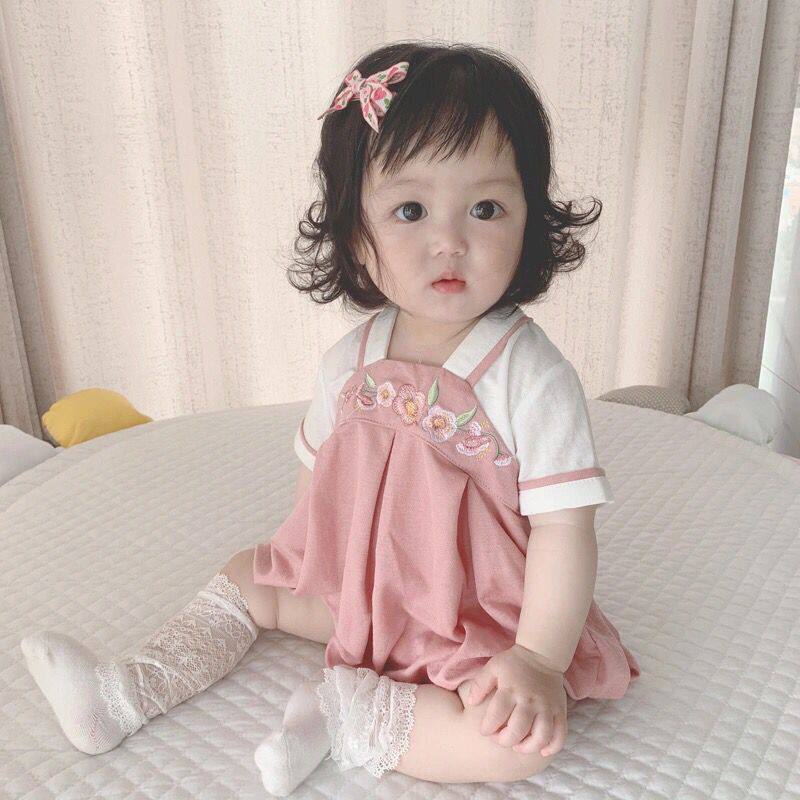 夏季婴幼儿洋气古风刺绣纯棉图片