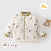 儿童宝宝加绒加棉服婴儿秋冬装 2岁男女宝宝棉袄加厚 小棉衣外套0